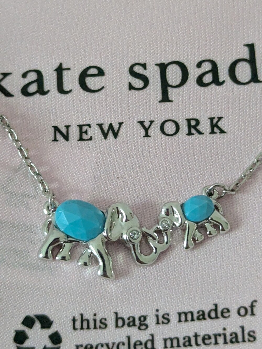 kate spade Mama Elephant Necklace with Turquoise Accents 🐘🐘🐘